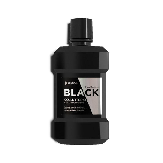 Le bain de bouche Black au charbon actif offre une triple action contre les bactéries, la mauvaise haleine et l'inflammation des gencives. 
