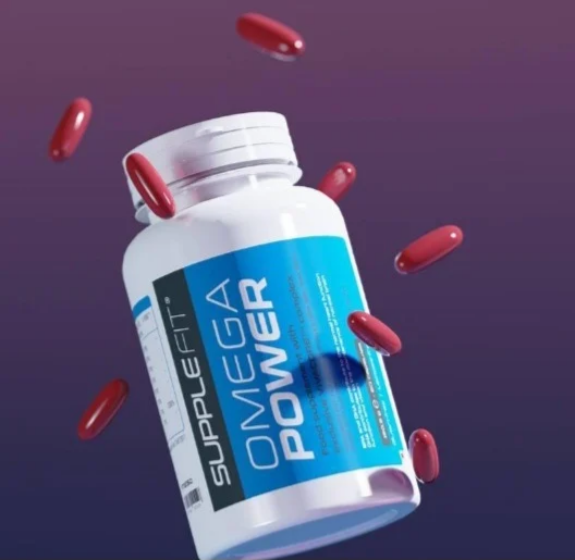Complément alimentaire OMEGAPOWER en capsules molles, marque bienêtre en soit, pour soutenir la santé et le bien-être.