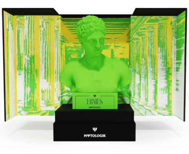 Parfum pour homme ERMES de bienêtre en soit, contenant 30% d'essence, bouteille élégante avec design sophistiqué.
ERMES – Herrenparfüm Mytologik