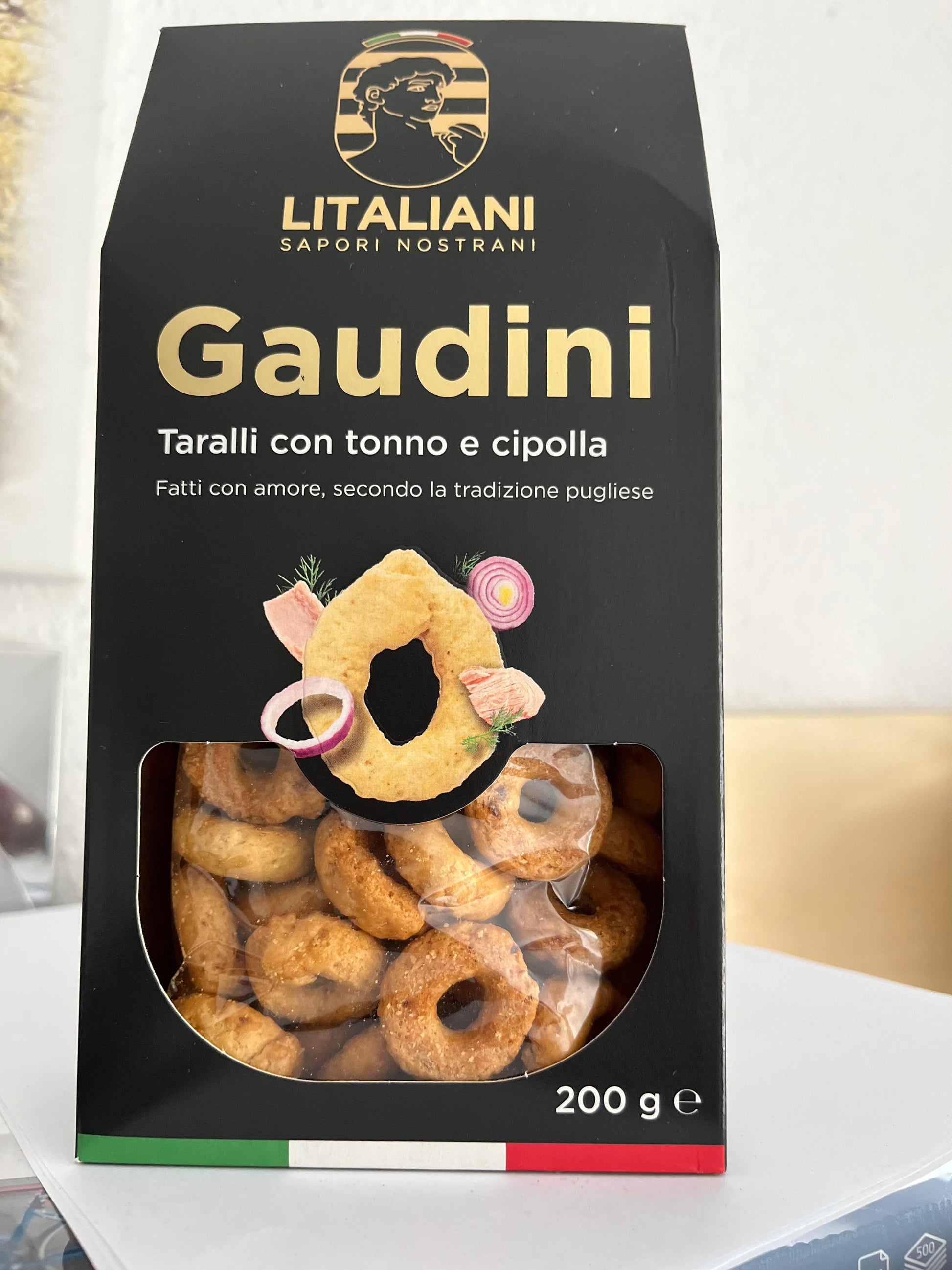 Gaudini Taralli mit Thunfisch & Zwiebeln  Mediterraner Snack
Gaudini Taralli mit Thunfisch und Zwiebeln – Der mediterrane Genuss-Snack 