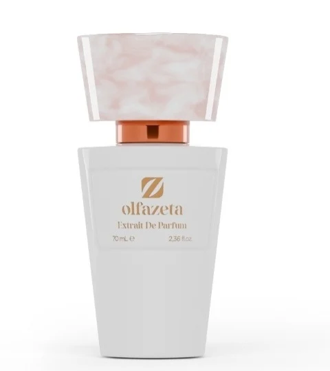 Parfum pour femmes Icon de bienêtre en soit, 70 ml avec 30 % d'essence, flacon élégant et moderne visible dans l'image.
Icon Damenparfüm Olfazeta