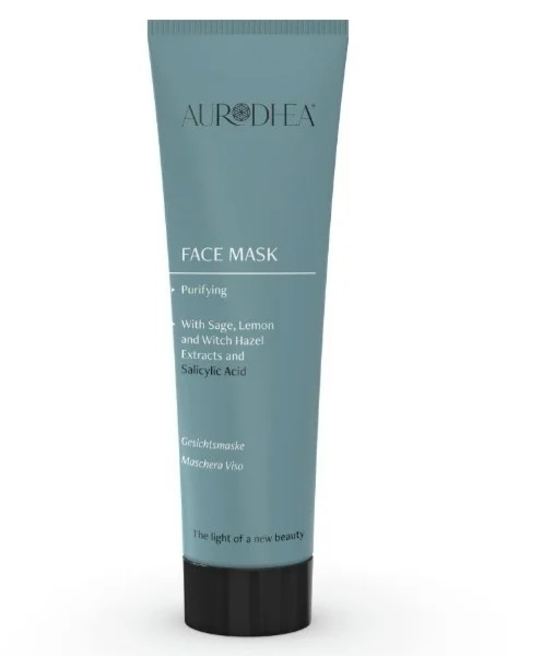 Masque facial clarifiant à la salicylique de la marque Chogan pour soin du visage en corps, appliqué sur la peau.