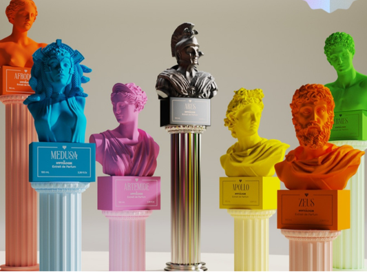 Medusa,Artemide,Zeus,Apollo,Afrodite,Ares ,Ermes