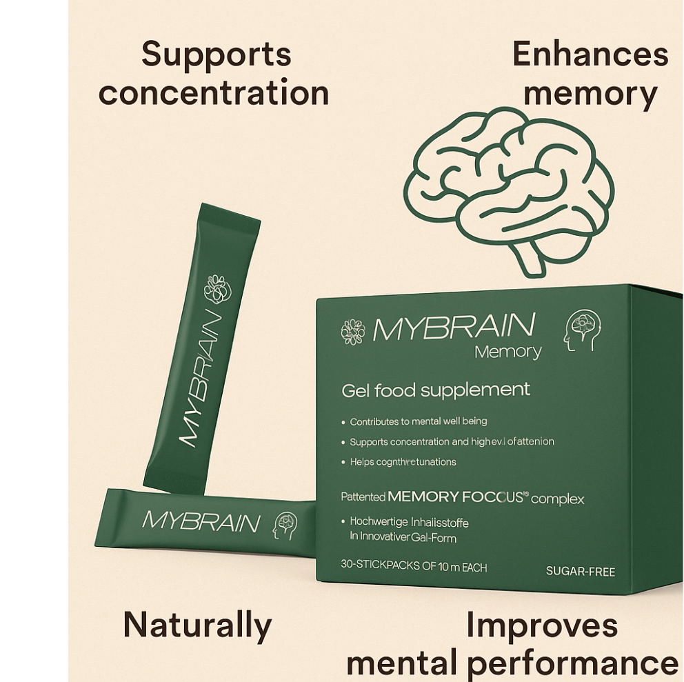 MYBRAIN in Gelform – hochwertige Nahrungsergänzung mit ausgewählten Inhaltsstoffen. Praktisch, lecker und passend für aktive Lebensstile.