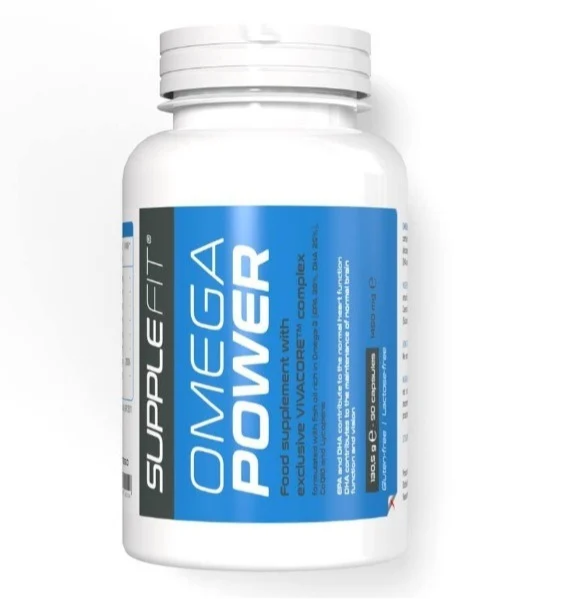 Complément alimentaire OMEGAPOWER en capsules molles par bienêtre en soit, source d'oméga pour la santé.