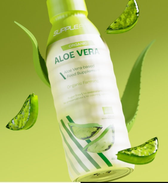 Jus d'aloe vera bio de 480 ml par Bienêtre en Soi, 100 % à base de feuilles, complément alimentaire naturel.