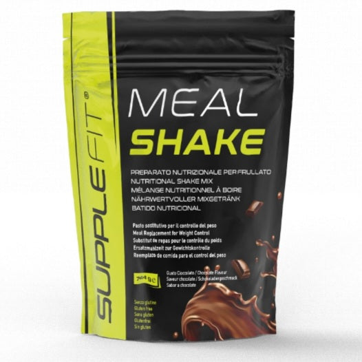 Poudre de complément alimentaire bienêtre en soit MEAL SHAKE au goût chocolat, 744 g, dans un sachet.