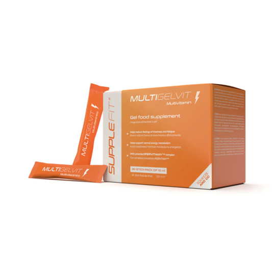 Gel multivitaminé bienêtre en soit MULTIGELVIT, complément alimentaire pratique pour le quotidien, en tube facile à appliquer.