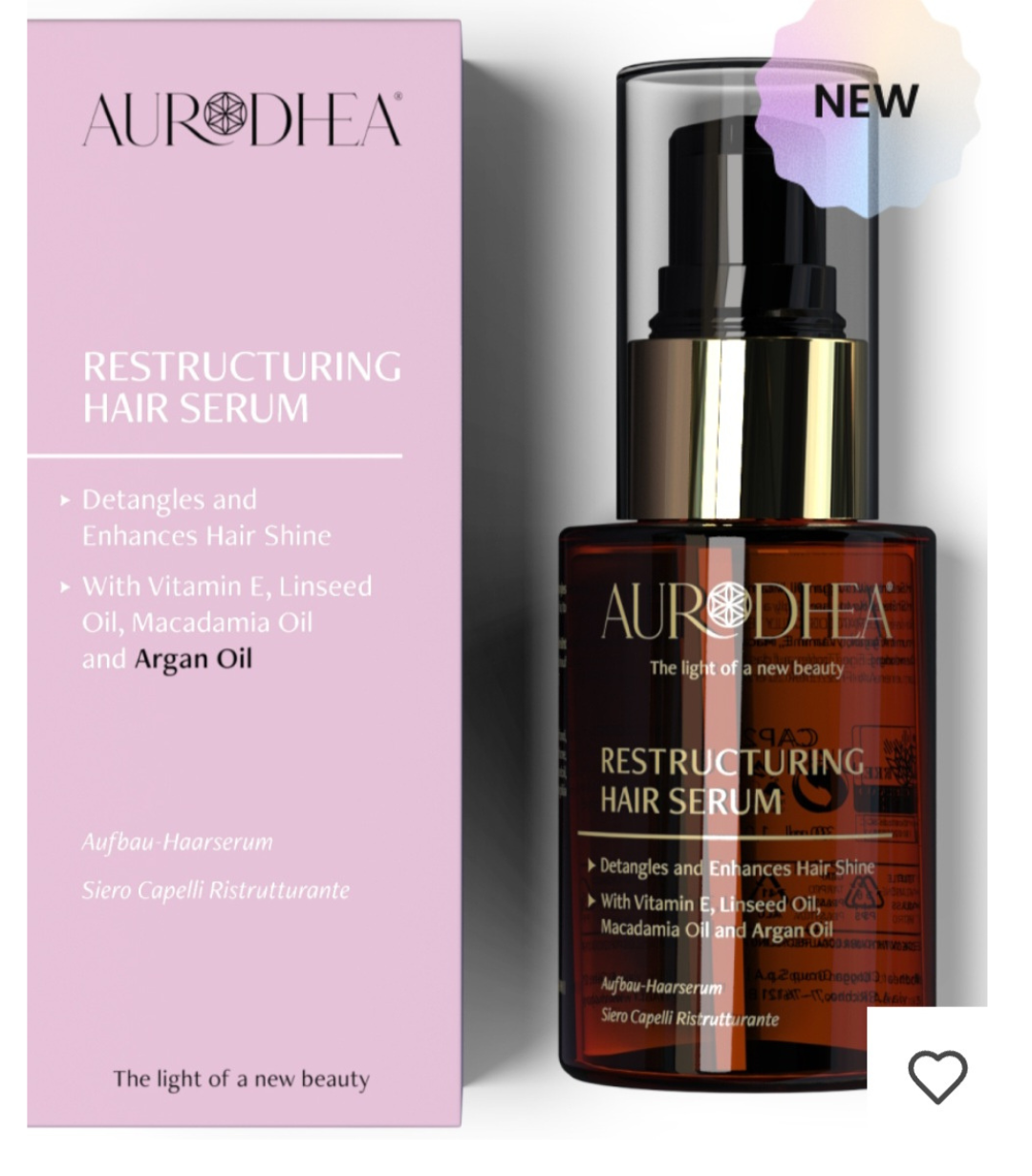 Sérum capillaire Aufbau avec huile d'argan de bienêtre en soit, soins pour cheveux brillants et nourris.
