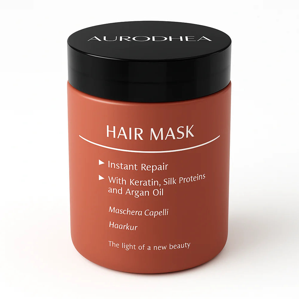 Rituel capillaire Haar-Kur de bienêtre en soit avec application de masque revitalisant pour cheveux brillants et soyeux.