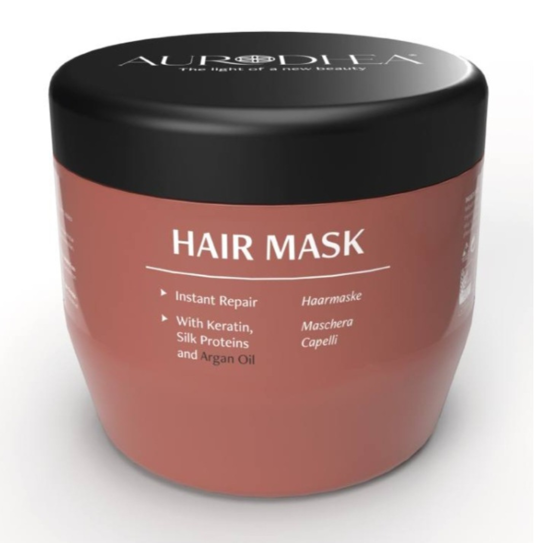 Masque capillaire démêlant à l'huile d'argan de bienêtre en soit, texture riche pour cheveux lisses et nourris.