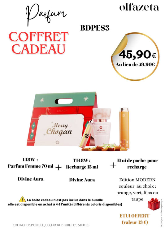 Parfum pour femmes Divine Aura de bienêtre en soit, flacon élégant avec un parfum floral et boisé.
Divine Aura – Damenparfüm | bienêtreensoit Olfazeta