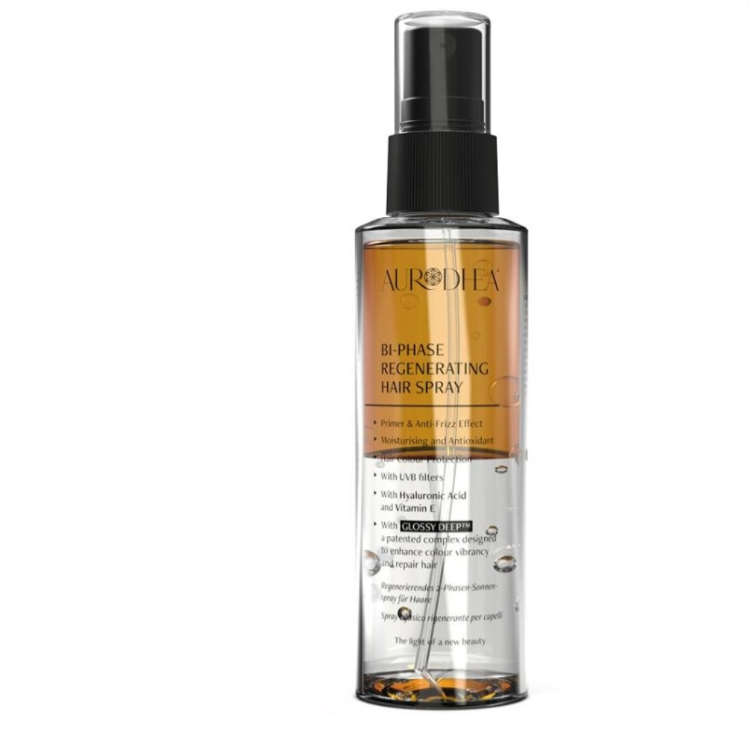 Sonnenspray bienêtre en soit avec spray capteur 2 phases, enrichi en hyaluronsäure et vitamines pour les cheveux.