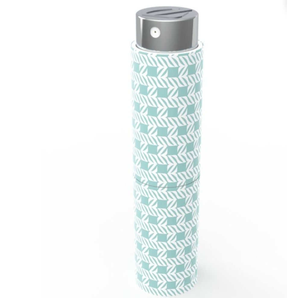 Étui à parfum bienêtre en soit, sacoche élégante pour transporter un flacon de parfum, design moderne et pratique.