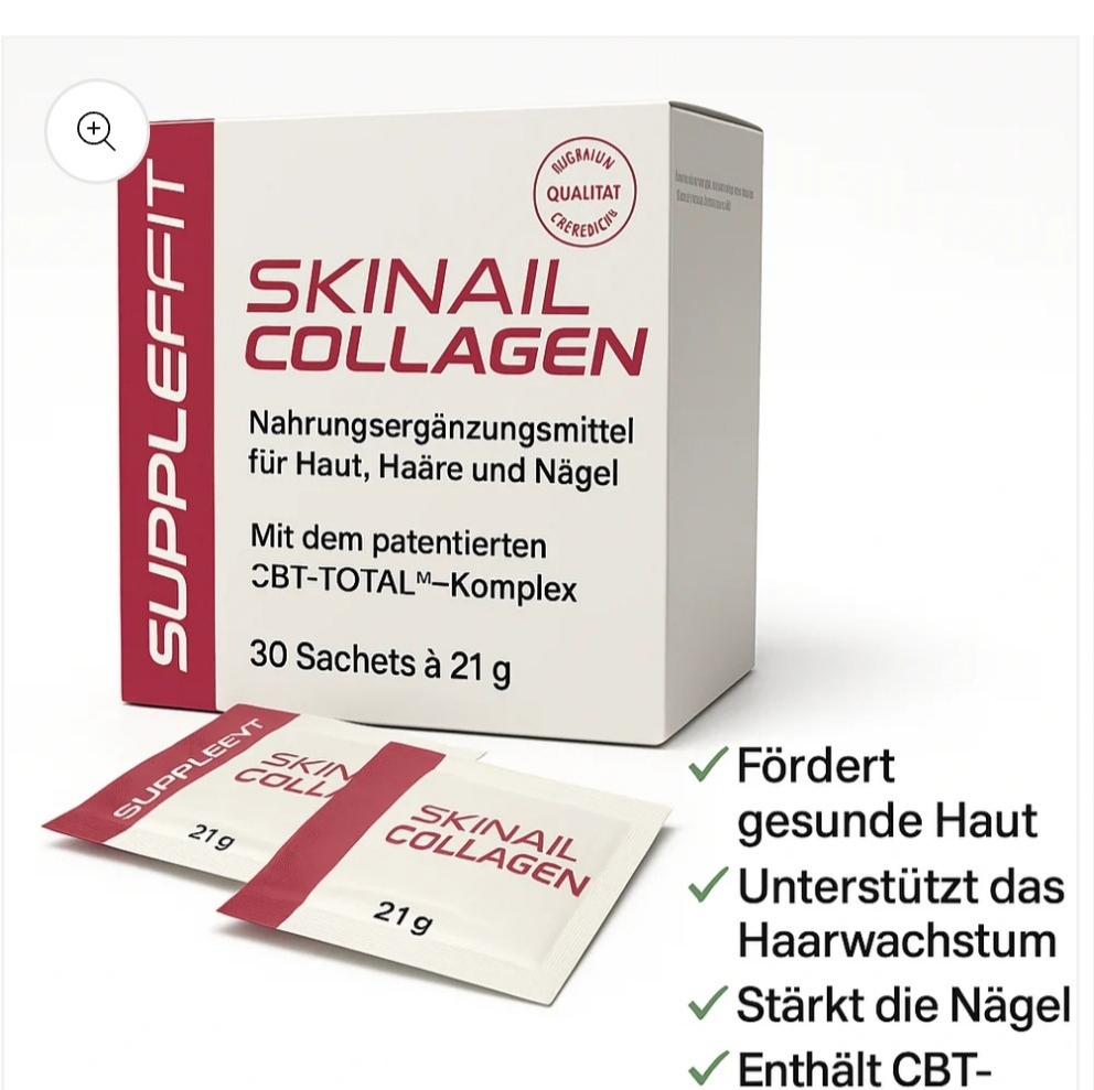 Complément alimentaire Skinail Collagen de Chogan, 600 g, pour une peau éclatante, cheveux solides et ongles renforcés.
