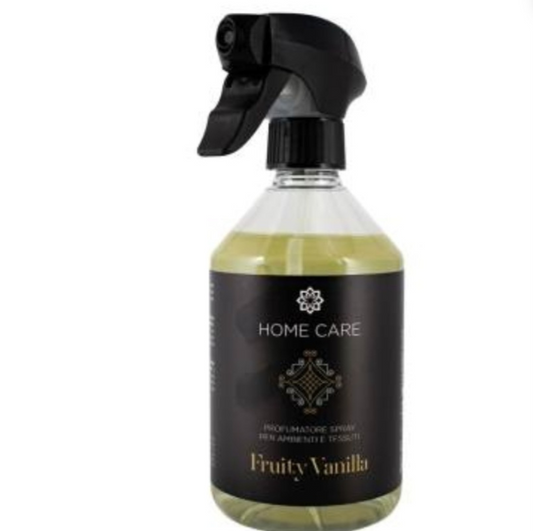 Spray parfumé pour la maison Home Care Chogan, senteur vanille fruitée pour textiles et espaces intérieurs, 500 ml.