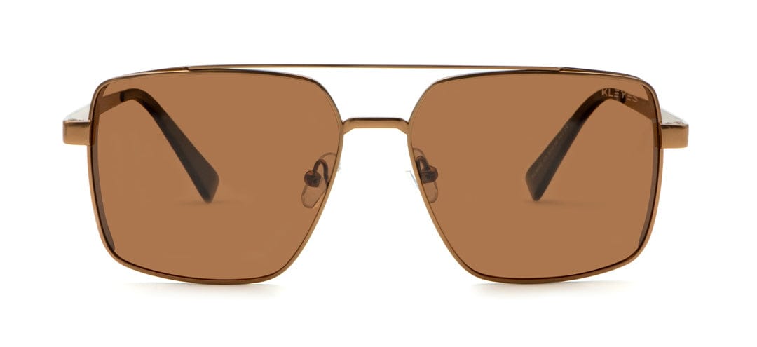 Lunettes de soleil Chogan Messina Brown avec monture en acétate et verres teintés marron, élégantes et modernes.